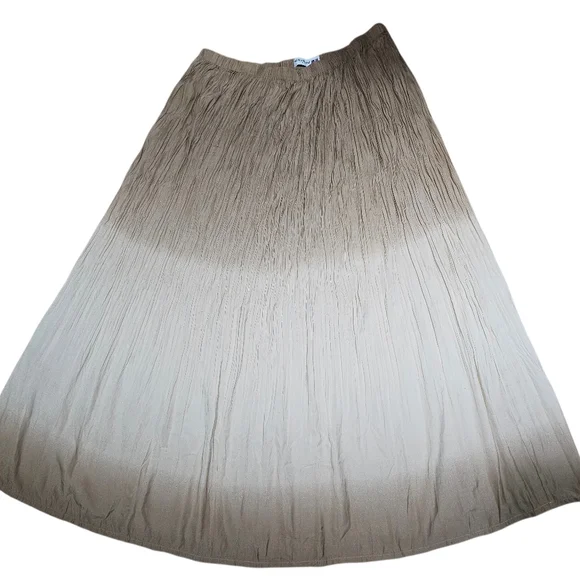 IDLF X Uniqlo Brown Ombre Crinkle Skirt XXL 2XL Ines De La Frassange - Picture 3 of 9